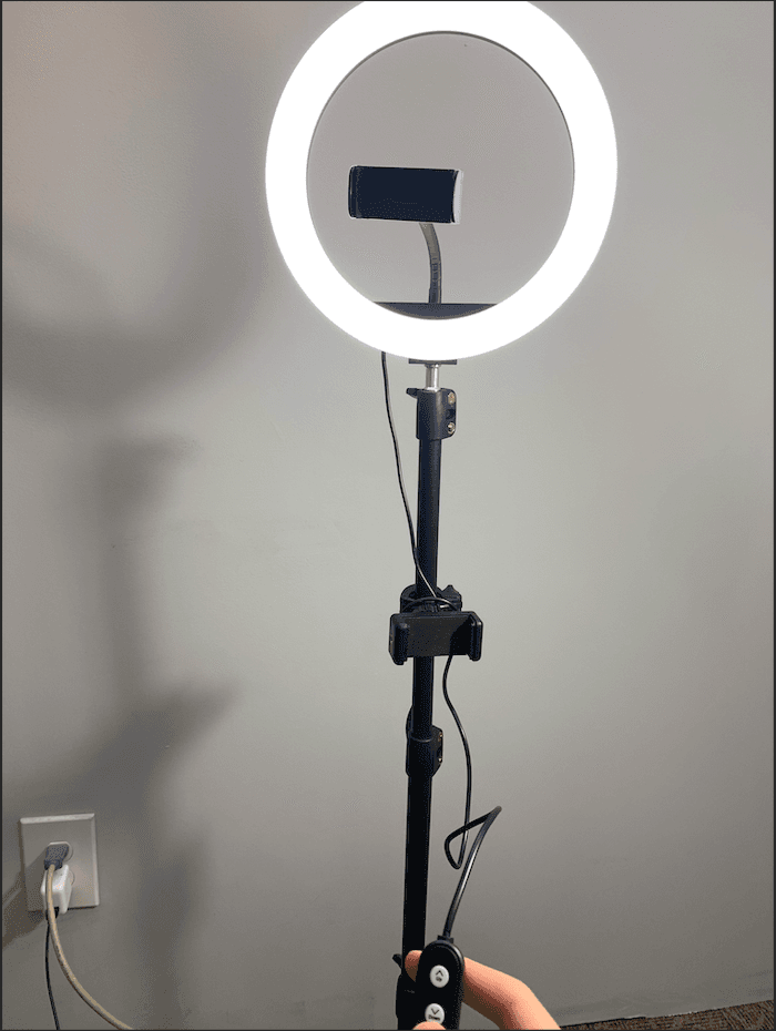my first ring light setup