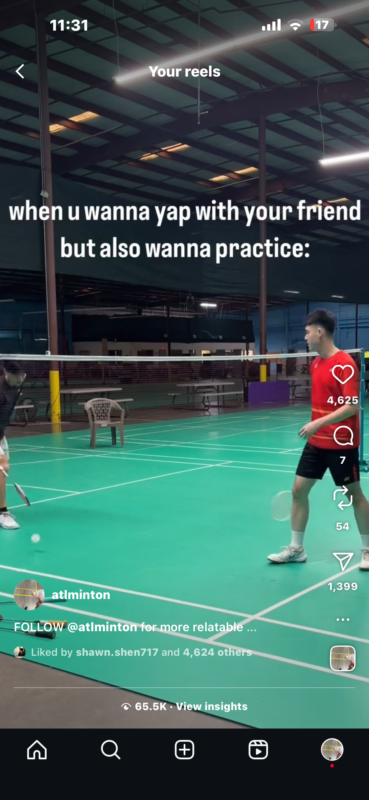 Badminton with friends